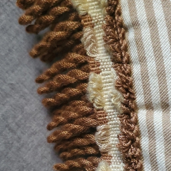 Feathered Striped Accent Pillow - Picture 6 of 8